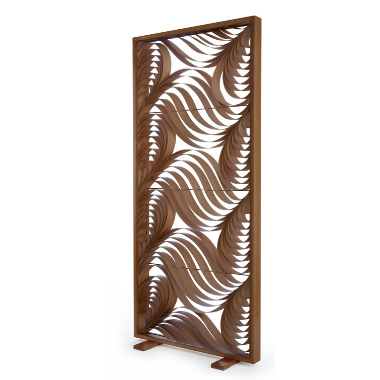 LZF Paisely 36.8" W x 80.7" H Solid Wood Single Panel Room Divider